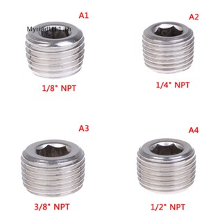 Myriadu Npt ปลั๊กซ็อกเก็ตหกเหลี่ยม ตัวผู้ ss304 สําหรับท่อ