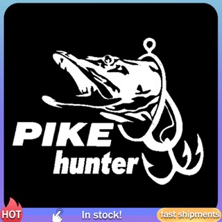 สติกเกอร์ PP Pike Hunter Fish กันน้ํา มีกาวในตัว สําหรับตกแต่งรถยนต์ DIY