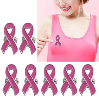 Winn เข็มกลัดริบบิ้น สีชมพู สําหรับติดเสื้อกันหนาว 10 ชิ้น