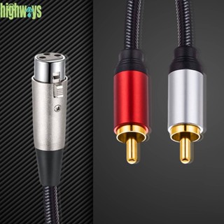 สายเคเบิลแยกสัญญาณเสียง XLR เป็น 2 RCA Y XLR เป็น 2 RCA [highways.th]