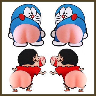 สติกเกอร์ป้องกันประตูรถยนต์ กันน้ํา การ์ตูนก้น โช๊คอัพ สติกเกอร์น่ารัก กันชน ป้องกัน tdeth