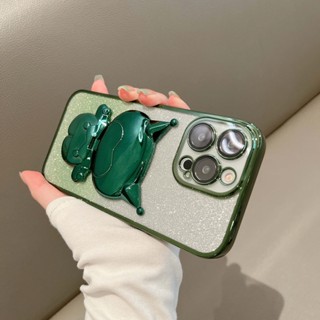 บิวตี้ iphone green mirror support เคสไฮโซ เคสซิลิโคน iPhone 14 เคสไอโฟน 14promax 11 Cartoon เคส compatible for iPhone 14 14Pro 14promax 14plus 11 12 13 Pro max xsmax xr x 7 8 plus cases เคสไอโฟน 12 7พสัส เคสไอโฟน11กันกระแทก