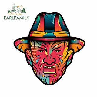 Earlfamily สติกเกอร์ กันน้ํา 13 ซม. x 12.8 ซม. สําหรับ Freddy Krueger ตกแต่งรถยนต์ รถจักรยานยนต์ DIY