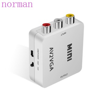 Norman อะแดปเตอร์แปลง AV2VGA เป็น VGA RCA เป็น VGA AV เป็น VGA อินพุต AV2VGA สําหรับกล่องรับสัญญาณ กล้องเว็บแคม