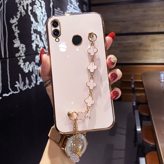 Huawei y7a y7 pro 2019 y7 pro y7 prime 2019 y6p 4g เคสโทรศัพท์ ผู้หญิง สไตล์ กันกระแทก สายคล้องข้อมือ เคสป้องกัน