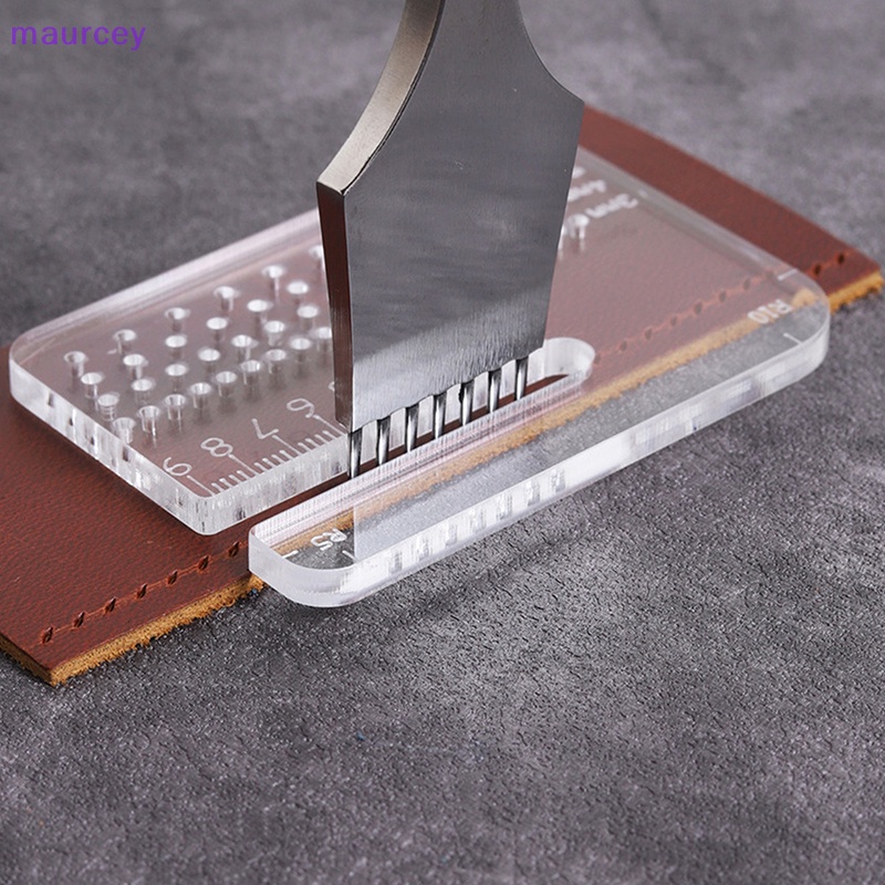 Maurcey ไม้บรรทัดอะคริลิคโปร่งใสหนา 4mm สำหรับการทำหนังด้วยมือ