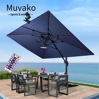 Muvako โคมไฟร่ม พลังงานแสงอาทิตย์ กันน้ํา ชาร์จ USB พร้อมรีโมตคอนโทรล สําหรับเต็นท์กลางแจ้ง