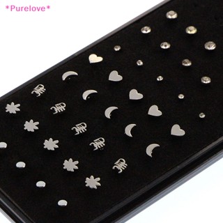 Purelove&gt; ใหม่ จิวจมูก สเตนเลส ประดับคริสตัล 20 กรัม 40 ชิ้น