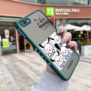 เคสซิลิโคนใส ขอบสี่เหลี่ยม กันกระแทก ลายการ์ตูน Pochacco น่ารัก สําหรับ OPPO A71 A71K