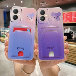 พร้อมส่ง เคสโทรศัพท์มือถือ ซิลิโคนนิ่ม TPU กันรอยกล้อง ลายการ์ตูนหมี พร้อมช่องใส่บัตร สําหรับ VIVO Y27 4G Y27 5G 2023 Y27