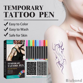 [Biubond] ปากกามาร์กเกอร์ชั่วคราว แบบพกพา 10 ชิ้น 2 ชิ้น