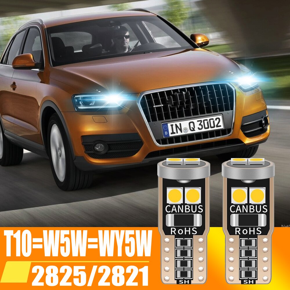 หลอดไฟสัญญาณ LED T10 Canbus 5W5 W5W 12V 6000K 3030 6SMD 2825 2827 2821 สีขาว สําหรับติดป้ายทะเบียนรถ