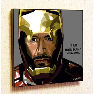 โปสเตอร์อะคริลิค ผ้าแคนวาส ลายการ์ตูนซุปเปอร์ฮีโร่ Tony Stark Iron Man Marvel DC สําหรับตกแต่งผนังบ้าน