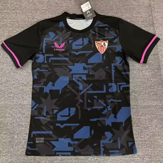 เสื้อกีฬาแขนสั้น ลายทีมชาติฟุตบอล Sevilla II Away Jersey S-XXL 23-24 ชุดเยือน แบบแห้งเร็ว สําหรับผู้ชาย