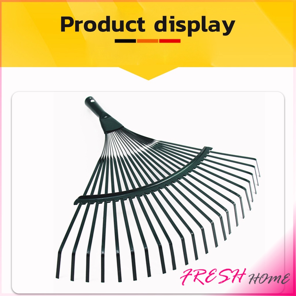 คราดตะกาวมือเสือ ไม่รวมด้าม คราดตะกุย 22 ซี่ คราดเหล็ก  Garden grass rake - รูปที่ 6