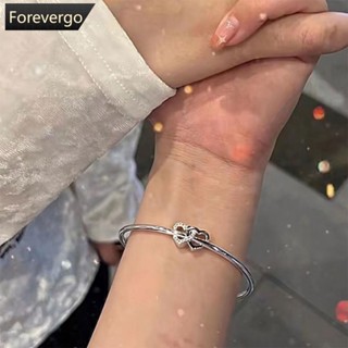 Forevergo สร้อยข้อมืออัลลอย รูปหัวใจ ปรับได้ E7U3