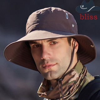 Bliss หมวกบักเก็ตแฟชั่น ระบายอากาศ สีพื้น สําหรับตกปลา เดินป่า ปีนเขา