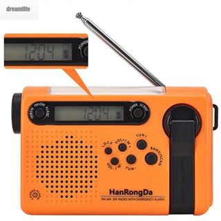 【DREAMLIFE】Full Band AM/FM Portable Radio LED Flashlight Emergency Radio Power Bank