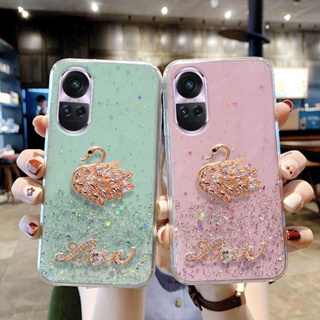 เคสโทรศัพท์OPPO Reno10 Pro Reno 10 Reno10 Pro+ 5G 2023 มือถือ ซิลิโคนนุ่ม ใส ประดับเลื่อม กลิตเตอร์ ลายผีเสื้อ สําหรับ เคสOPPO Reno10 5G