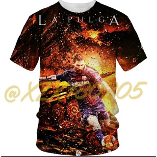 (ทั้งหมดในสต็อก Xzx180305) เสื้อยืดคอกลม แขนสั้น พิมพ์ลาย Lionel Messi 3D แฟชั่นฤดูร้อน สําหรับผู้ชาย และผู้หญิง 06