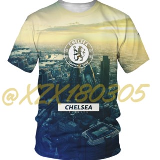 (ทั้งหมดในสต็อก Xzx180305) ใหม่ เสื้อยืด ลายฟุตบอล chelse FC 3D 17