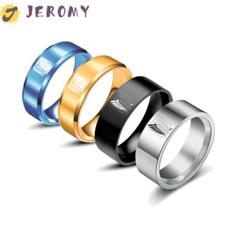 Jeromy แหวนสเตนเลส ลายอนิเมะผ่าพิภพไททัน สีเงิน 5 สี สําหรับแฟนคลับ