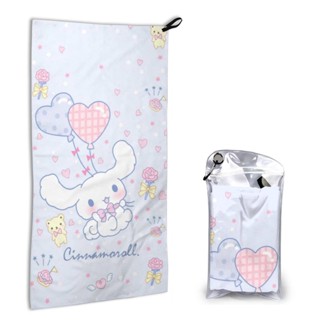 ผ้าขนหนูไฟเบอร์ พิมพ์ลาย Cinnamoroll แบบแห้งเร็ว ขนาด 40x80 ซม. สําหรับผู้ชาย และผู้หญิง