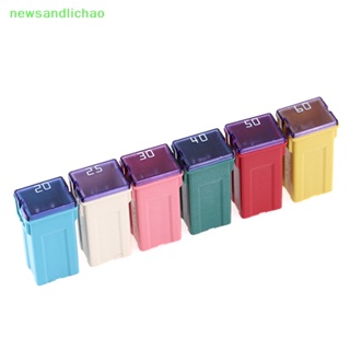 Newsandlichao ฟิวส์รถยนต์ ทรงสี่เหลี่ยม ขนาดเล็ก 32V 20A 25A 30A 40A 50A60A พร้อมกล่องพลาสติก