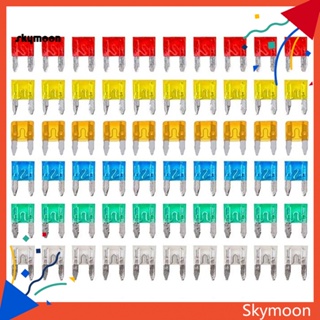 Skym* ชุดฟิวส์ใบมีด ขนาดเล็ก 5A 10A 15A 20A 25A 30A สําหรับรถยนต์ รถบรรทุก 60 ชิ้น