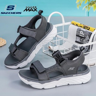 Skechers_ MAX CUSHION GOGA MAX Velcro รองเท้าแตะ คุณภาพสูง สําหรับผู้ชาย