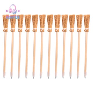 12 ชิ้น แม่มด ไม้กวาด ดินสอ สําหรับฮาโลวีน ไม้กวาด ดินสอลูกลื่น ปาร์ตี้ โปรดปราน แม่มด ไม้กวาด พร็อพเขียน