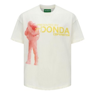 เสื้อยืดแขนสั้น ผ้าฝ้าย ทรงหลวม ลาย Kanye West Donda แฟชั่นฤดูร้อน สไตล์สตรีท แบบสร้างสรรค์