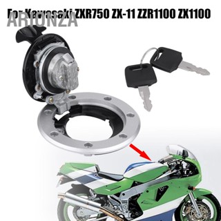 ARIONZA ฝาครอบถังน้ำมันเชื้อเพลิงรถยนต์พร้อมปุ่ม 2 ปุ่มสำหรับ Kawasaki ZXR750 ZX-11 ZZR1100 ZX1100 GPZ1100