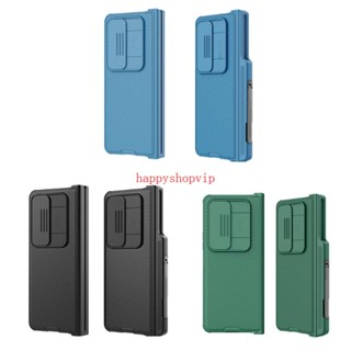 Hsv เคสโทรศัพท์มือถือ ป้องกันรอยขีดข่วน พร้อมสไลด์เลนส์กล้อง สําหรับ Z Fold 4 5G