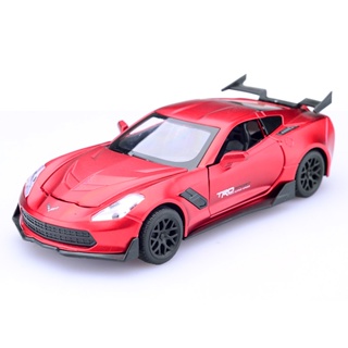 โมเดลรถยนต์ 1:32 Corvette ZR1 อัลลอย พร้อมเอฟเฟคเสียง ของเล่นสําหรับเด็กผู้ชาย