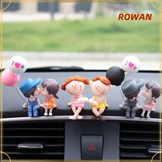 Rowans รูปปั้นคู่น่ารัก เครื่องประดับตกแต่งภายในรถยนต์