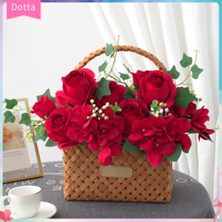[Dottam] ช่อดอกกุหลาบปลอม ผ้าไหม สวยหรู สําหรับตกแต่งบ้าน 1 ช่อ