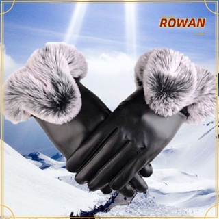 Rowans ถุงมือ ผ้าแคชเมียร์ บุกํามะหยี่ แบบหนา ให้ความอบอุ่น แฟชั่นฤดูหนาว