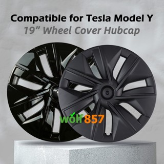 ฝาครอบดุมล้อรถยนต์ 19 นิ้ว Tesla Model Y 19 นิ้ว สีดําด้าน