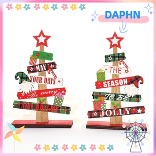 DAPHS จี้ไม้เพ้นท์สี รูปรถยนต์ สไตล์คริสต์มาส 2 ชิ้น