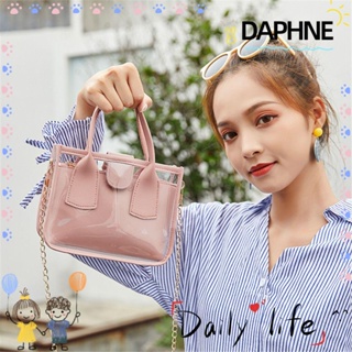 Daphne กระเป๋าสะพายไหล่ กระเป๋าถือ แบบใส สําหรับผู้หญิง