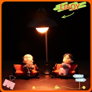 Liaoy ตุ๊กตาจิ๋ว โคมไฟบอนไซ แนวสตรีท สําหรับตกแต่งบ้าน