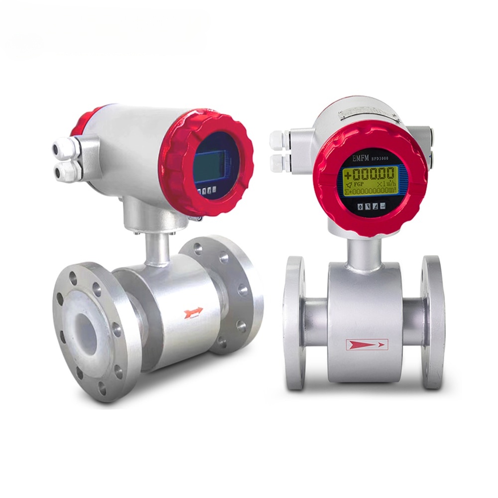 Sewage Waste Water Flowmeter Integrated Electromagnetic Electronic Flow Meter 4-20mA RS485 Modbus