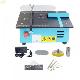 【VARSTR】Table Saw Blue Mini Table Saw 12-24V 16/20MM 4000/minute Aluminium Body