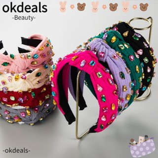 OKDEALS ที่คาดผม ประดับเพชรคริสตัล หลากสี หรูหรา