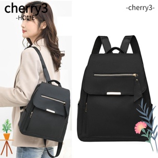 CHERRY3 กระเป๋าเป้สะพายหลัง กระเป๋าเดินทาง ผ้าไนล่อน กันน้ํา น้ําหนักเบา จุของได้เยอะ อเนกประสงค์ สีดํา สําหรับนักเรียนหญิงวัยรุ่น