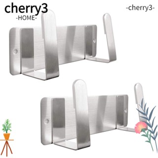 Cherry3 ที่วางฝาหม้อ กระทะ สเตนเลส มีกาวในตัว 3 เมตร สีเงิน สําหรับห้องครัว