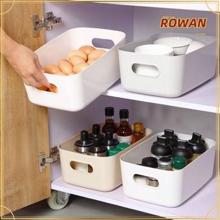 Rowans ตะกร้าเก็บของพลาสติก PP ขนาดใหญ่ จุของได้เยอะ วางซ้อนกันได้ หลายสี แบบพกพา สําหรับห้องครัว