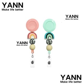 Yann1 พวงกุญแจ สีชมพู สีฟ้า ถอดออกได้ ทนทาน สําหรับสํานักงาน 2 ชิ้น