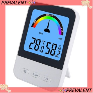 Preva เครื่องวัดอุณหภูมิความชื้น หน้าจอ LCD ดิจิตอล